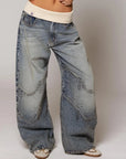 Baggy Jeans Damen | Low Waist mit Weitem Bein