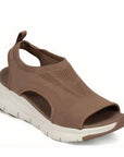 Damen Sandalen Offene Keilabsatz zum Hineinschlüpfen | Slingback