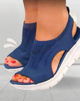 Damen Sandalen Offene Keilabsatz zum Hineinschlüpfen | Slingback