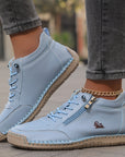 Halbschuhe Damen | Bequeme Schuhe mit Reißverschluss und Schnürung