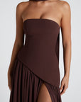Hochzeitsgastkleid Damen | Trägerloses Maxikleid