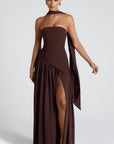 Hochzeitsgastkleid Damen | Trägerloses Maxikleid