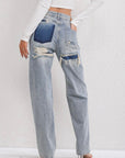 Jeans Damen Hohe Taille | Gerade Hose Weites Bein