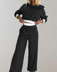 Jogginganzug Damen | Cropped Hoodie & Weites Bein
