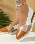 Keilabsatz Schuhe Damen | Bequeme Halbschuhe mit Plateausohle
