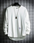 Langarm sweatshirt Herren Oversize | Rundhals Sweatshirt