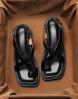 Sandalen Damen mit Fußbett | Flache Riemchensandalen