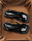 Sandalen Damen mit Fußbett | Flache Riemchensandalen
