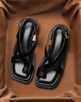 Sandalen Damen mit Fußbett | Flache Riemchensandalen
