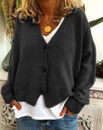 Strickjacke Damen V Ausschnitt | Cardigan mit Knöpfen