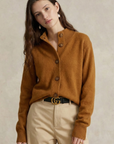 Strickjacke Damen mit Knöpfen | Strickcardigan mit Stehkragen