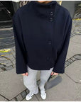 Übergangsjacke Damen Kurz | Stehkragen