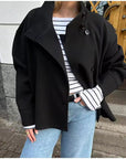 Übergangsjacke Damen Kurz | Stehkragen