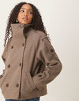Übergangsjacke Damen Kurz | Zweireihiger Trenchcoat