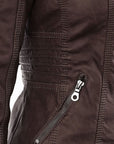 Übergangsjacke Damen mit Kapuze | Taillierte Jacke Reißverschluss