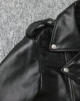 Übergangsjacke Herren | Bikerjacke mit Reißverschluss und Gürtel