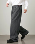 Weite Hose Herren | Stoffhose mit Falten und lockerer Passform