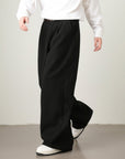Weite Hose Herren | Stoffhose mit Falten und lockerer Passform