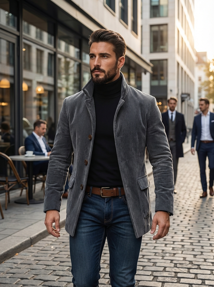 Herren Langem Ärmel Reverskragen Lässigem Schnitt Blazer | Einreihig