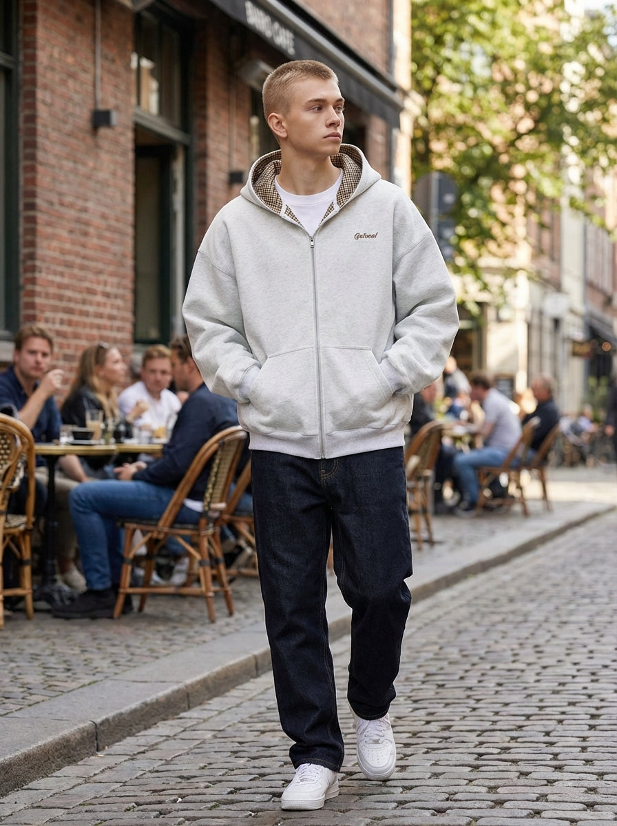 Herren Kapuzen Langen Ärmeln Reißverschluss Jacke | Freizeit