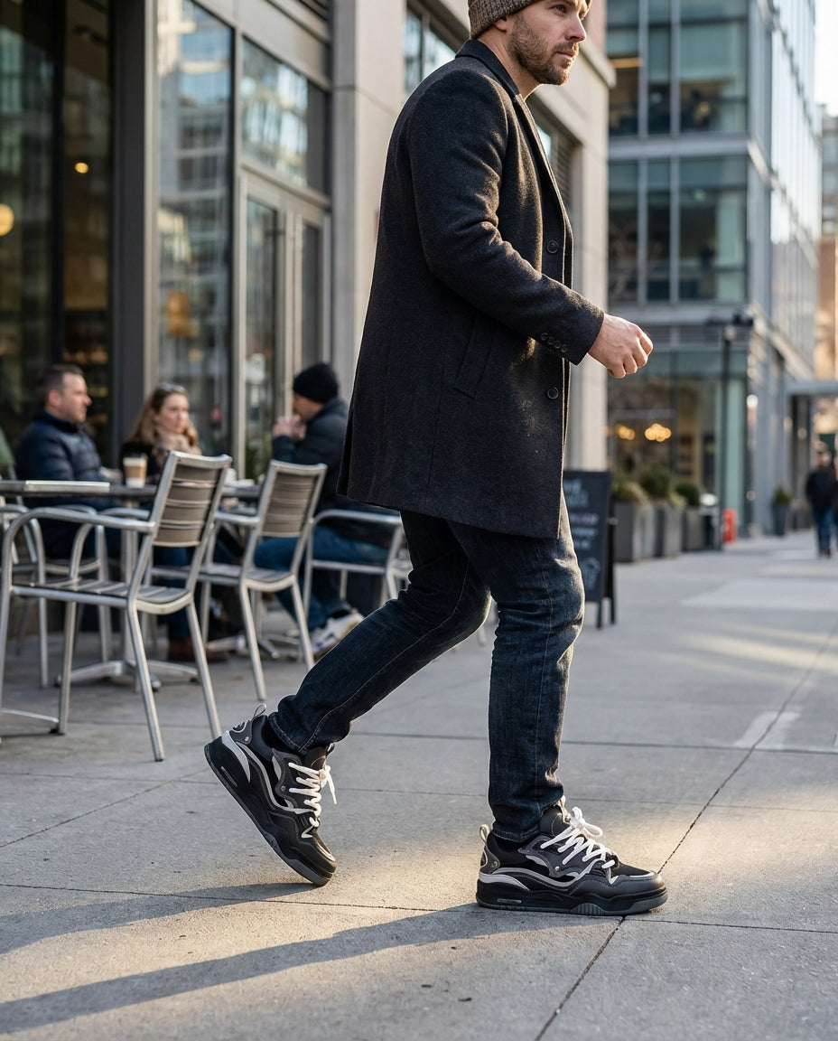 Herren Dicker Sohle Niedrig Geschnitten Sneaker | Schnüren