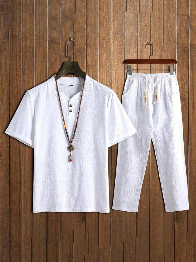 2 Teiler Set Herren | Kurzarm Shirt und Hose