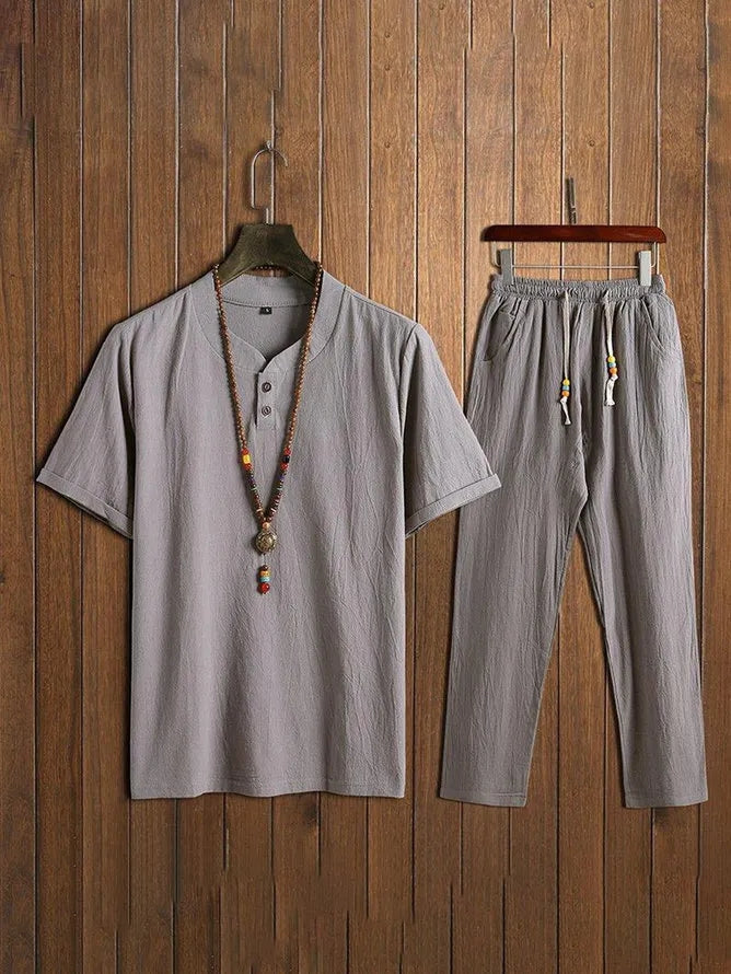 2 Teiler Set Herren | Kurzarm Shirt und Hose