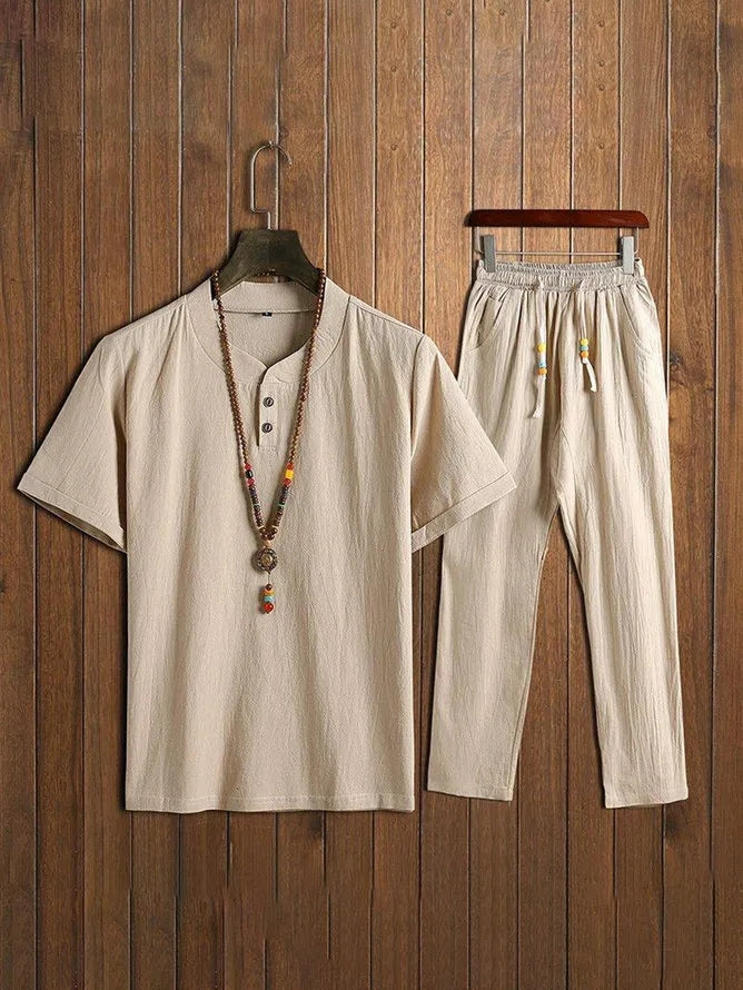 2 Teiler Set Herren | Kurzarm Shirt und Hose
