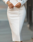 Abendkleid Damen | Tailliert mit V-Ausschnitt Midi