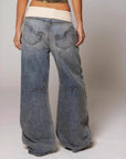 Baggy Jeans Damen | Low Waist mit Weitem Bein