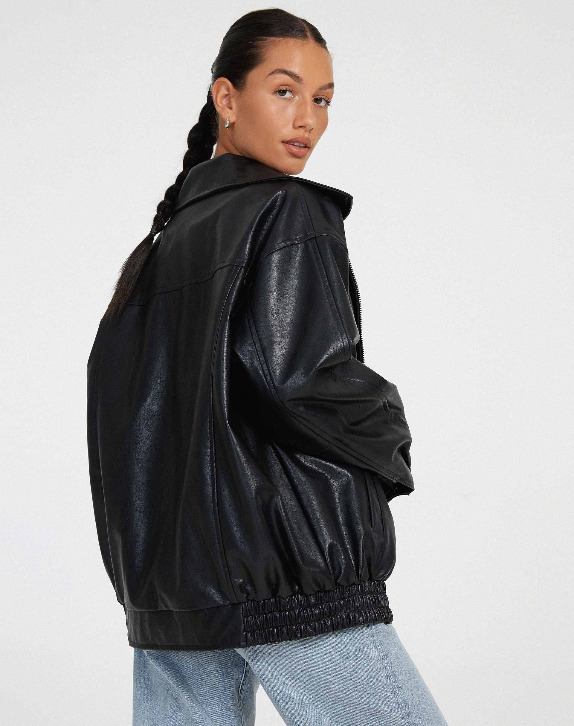 Bomberjacke Damen | Übergangsjacke mit Reißverschluss und Kragen