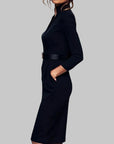 Cocktailkleid Damen | Tailliert mit Gürtel