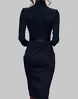 Cocktailkleid Damen | Tailliert mit Gürtel