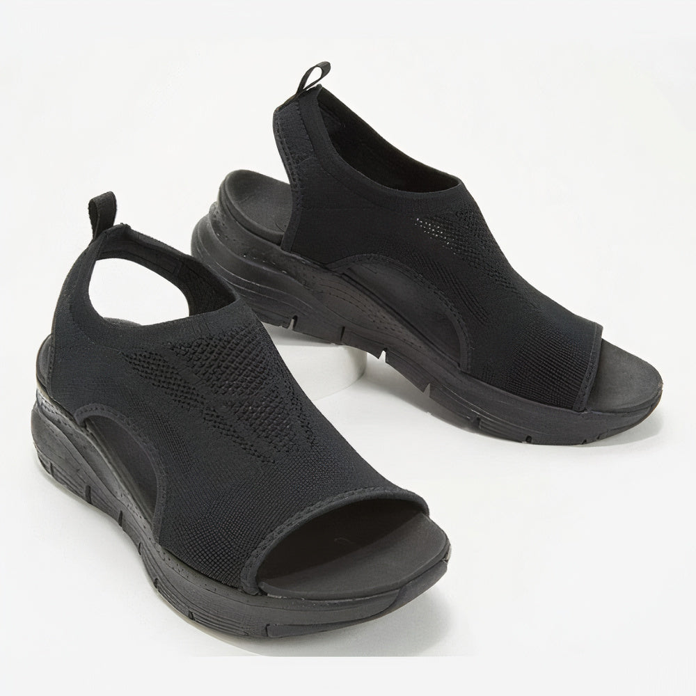 Damen Sandalen Offene Keilabsatz zum Hineinschlüpfen | Slingback