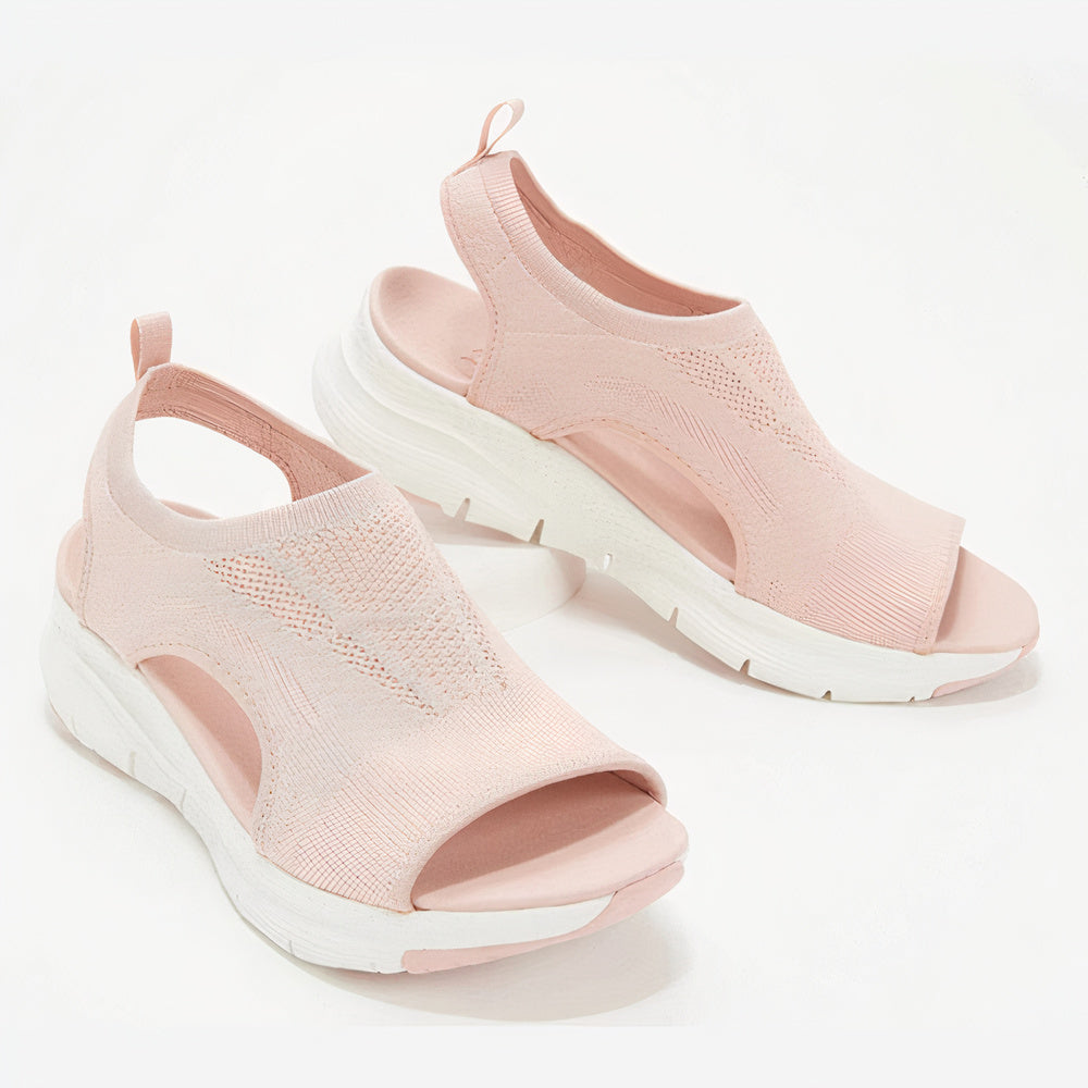 Damen Sandalen Offene Keilabsatz zum Hineinschlüpfen | Slingback