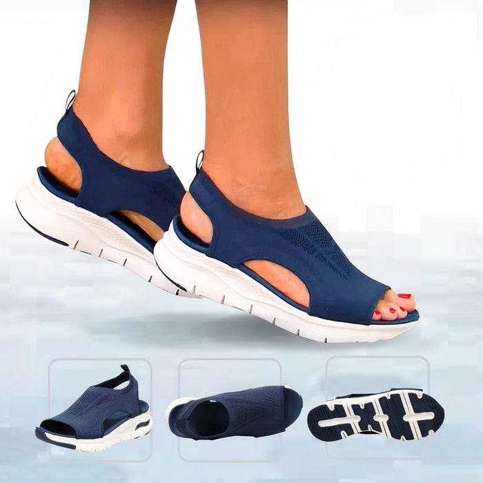 Damen Sandalen Offene Keilabsatz zum Hineinschlüpfen | Slingback