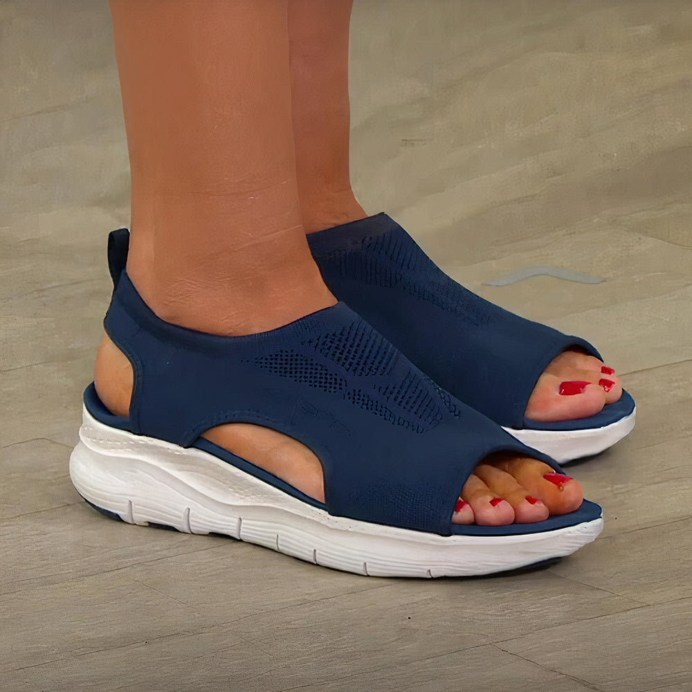 Damen Sandalen Offene Keilabsatz zum Hineinschlüpfen | Slingback