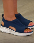 Damen Sandalen Offene Keilabsatz zum Hineinschlüpfen | Slingback