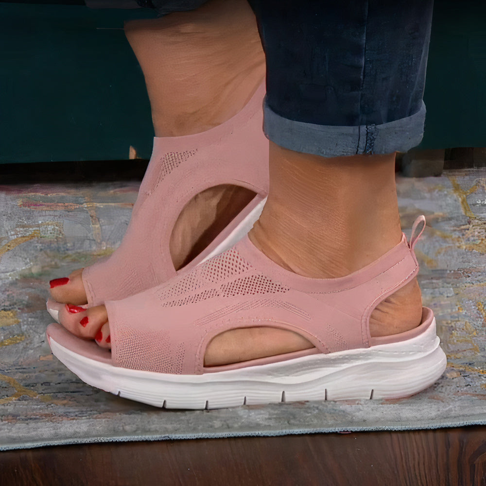 Damen Sandalen Offene Keilabsatz zum Hineinschlüpfen | Slingback