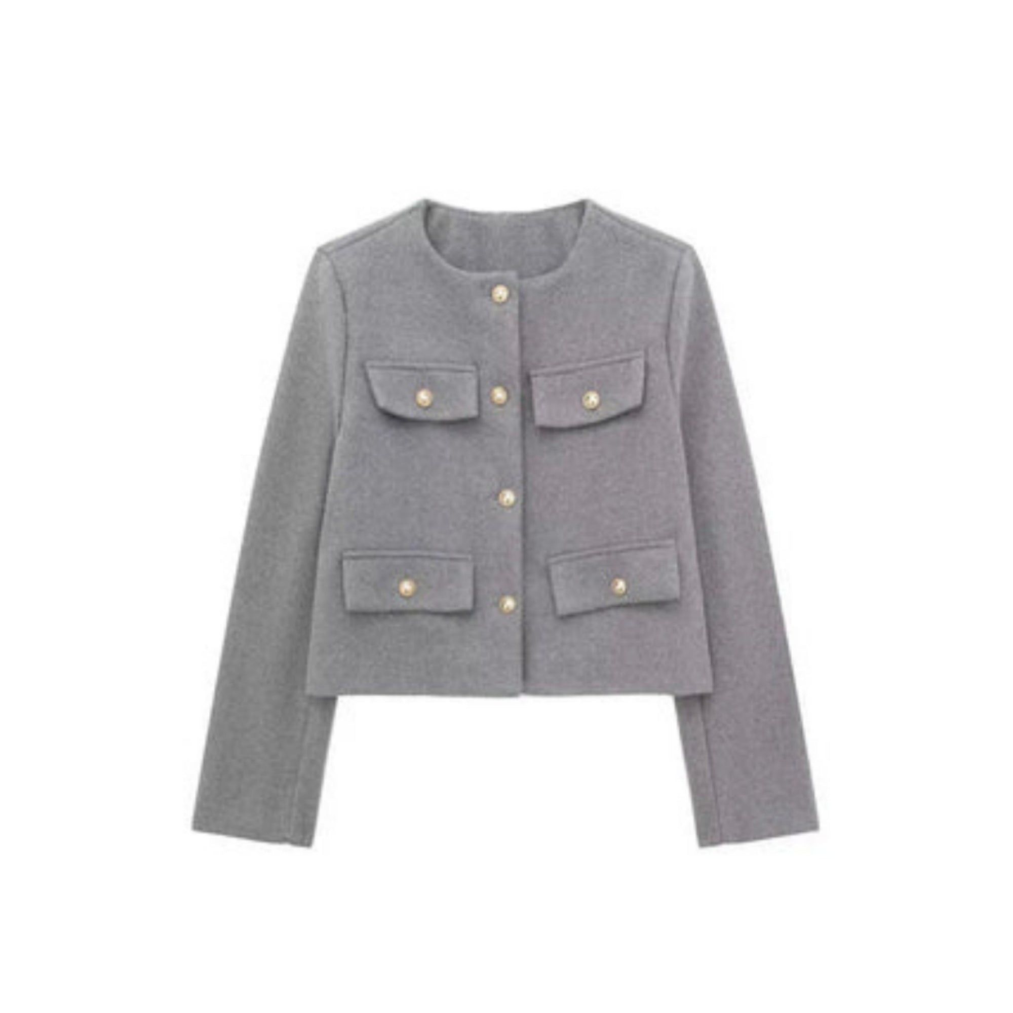 Damenjacke Kurz | Knopfleiste und Klassischer Stil