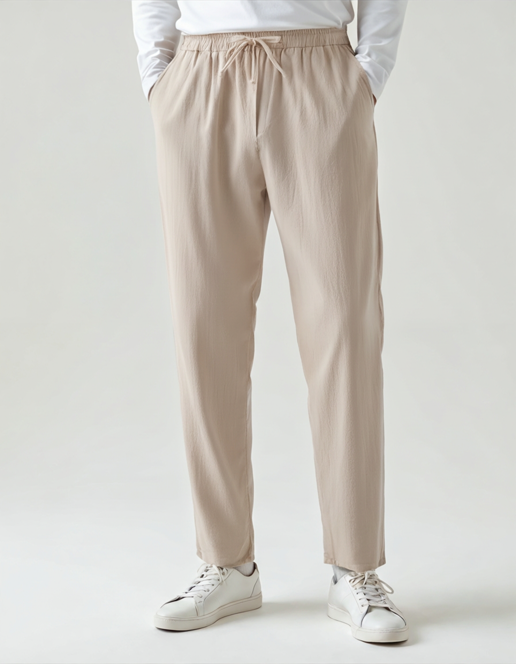 Freizeithose Herren | Kordelzug und geradem Bein