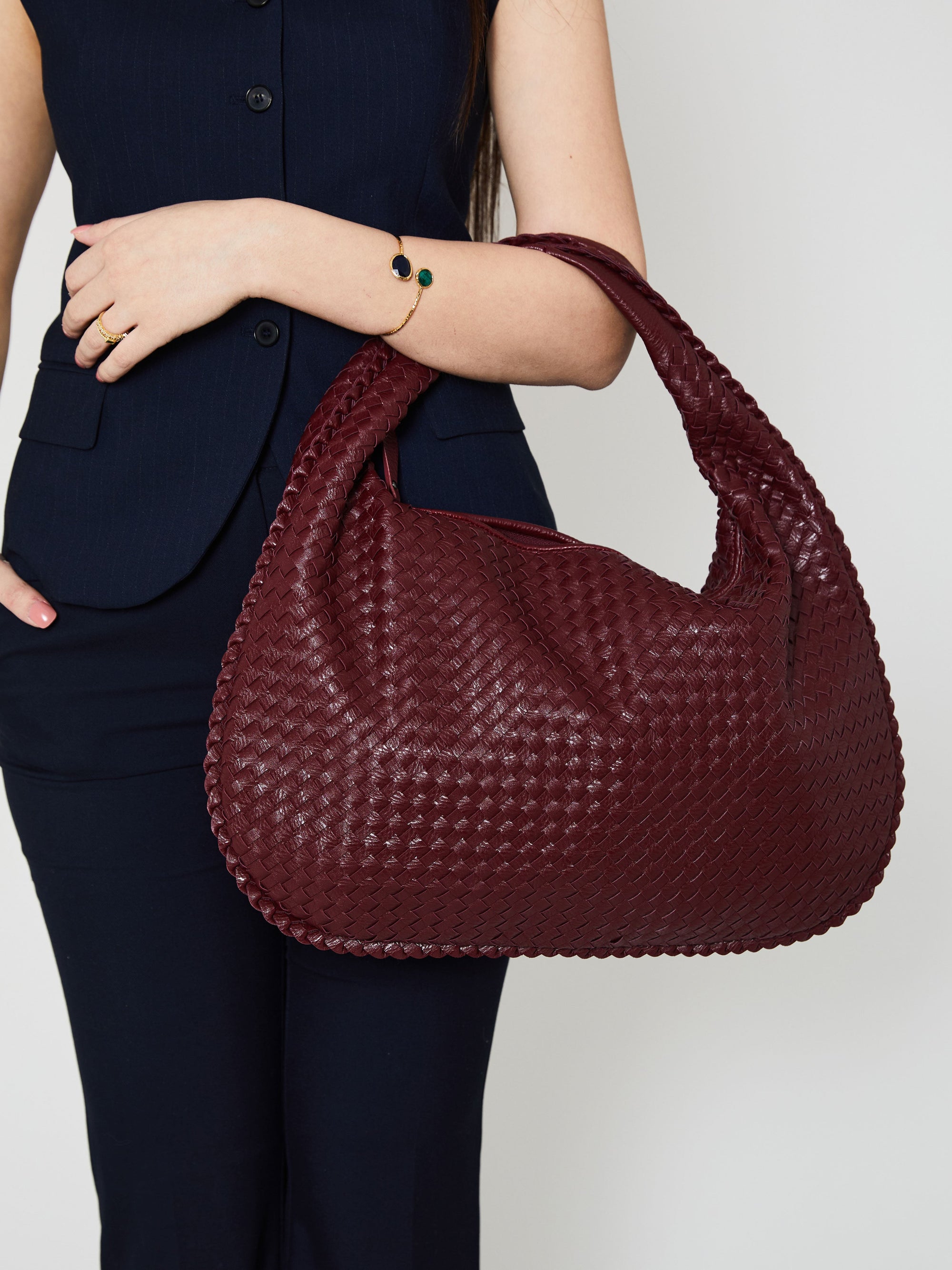 Geflochtene Handtasche Damen | Schultertasche