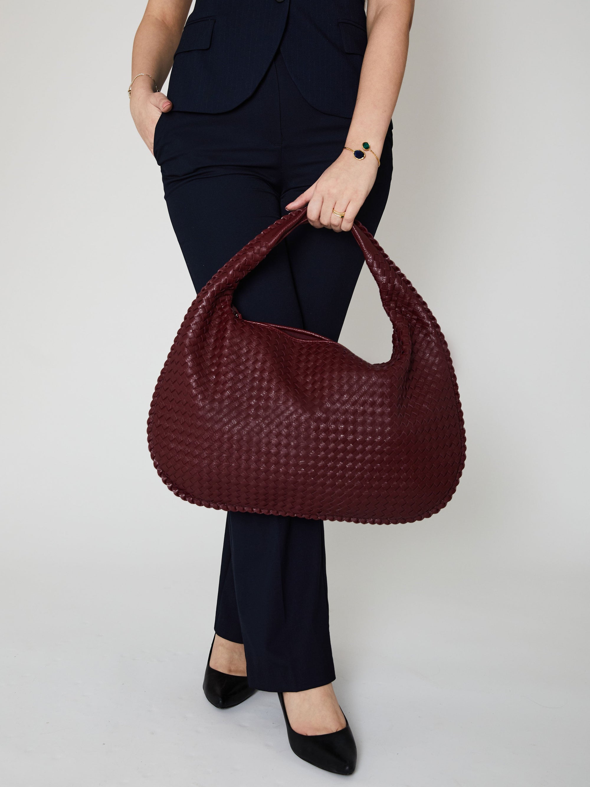 Geflochtene Handtasche Damen | Schultertasche
