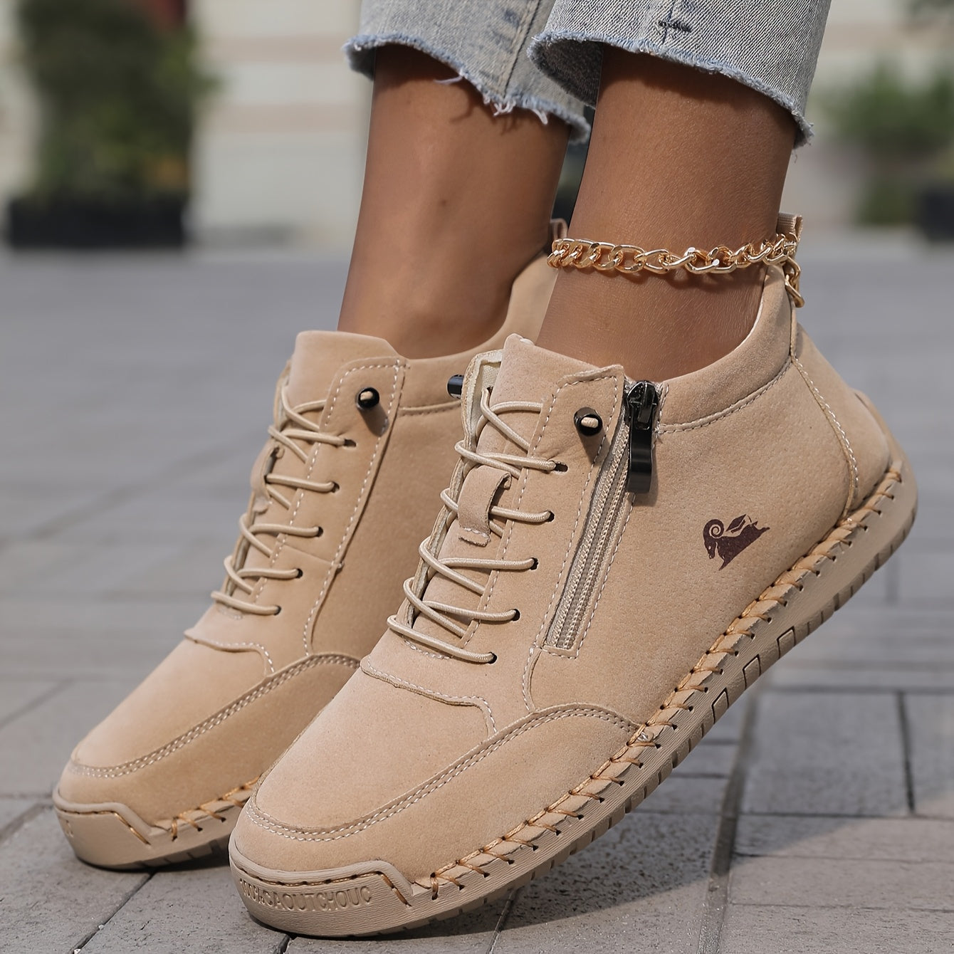 Halbschuhe Damen | Bequeme Schuhe mit Reißverschluss und Schnürung