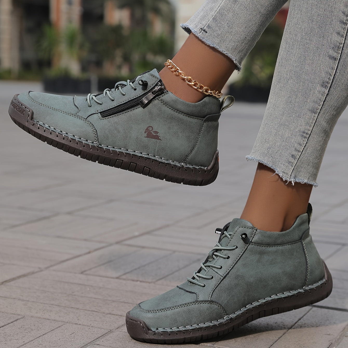 Halbschuhe Damen | Bequeme Schuhe mit Reißverschluss und Schnürung