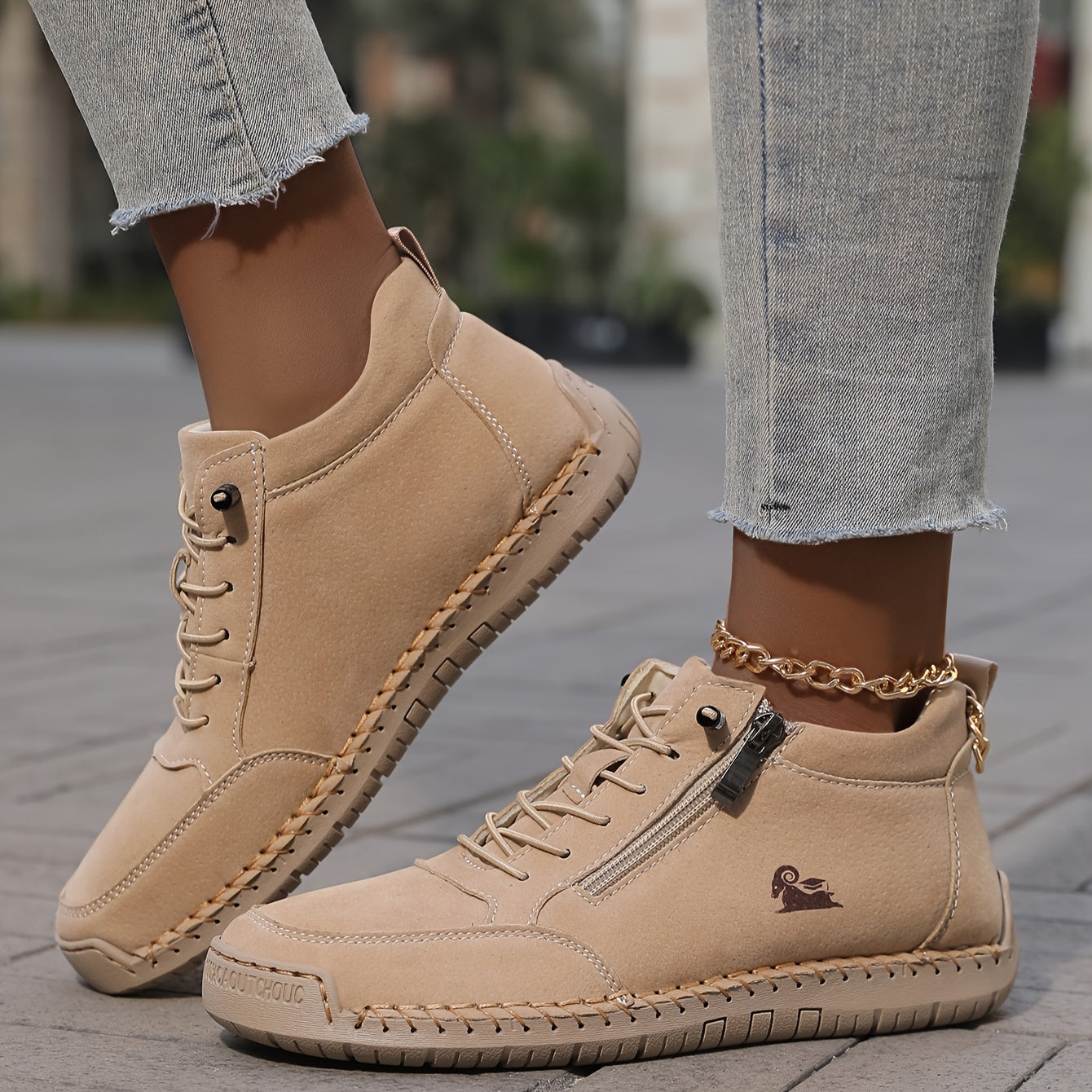 Halbschuhe Damen | Bequeme Schuhe mit Reißverschluss und Schnürung