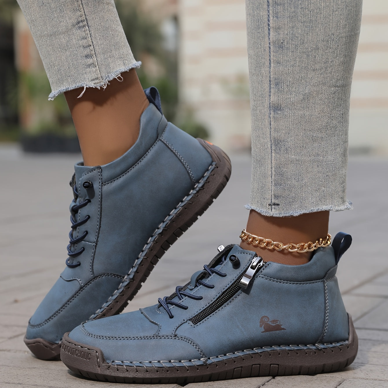 Halbschuhe Damen | Bequeme Schuhe mit Reißverschluss und Schnürung
