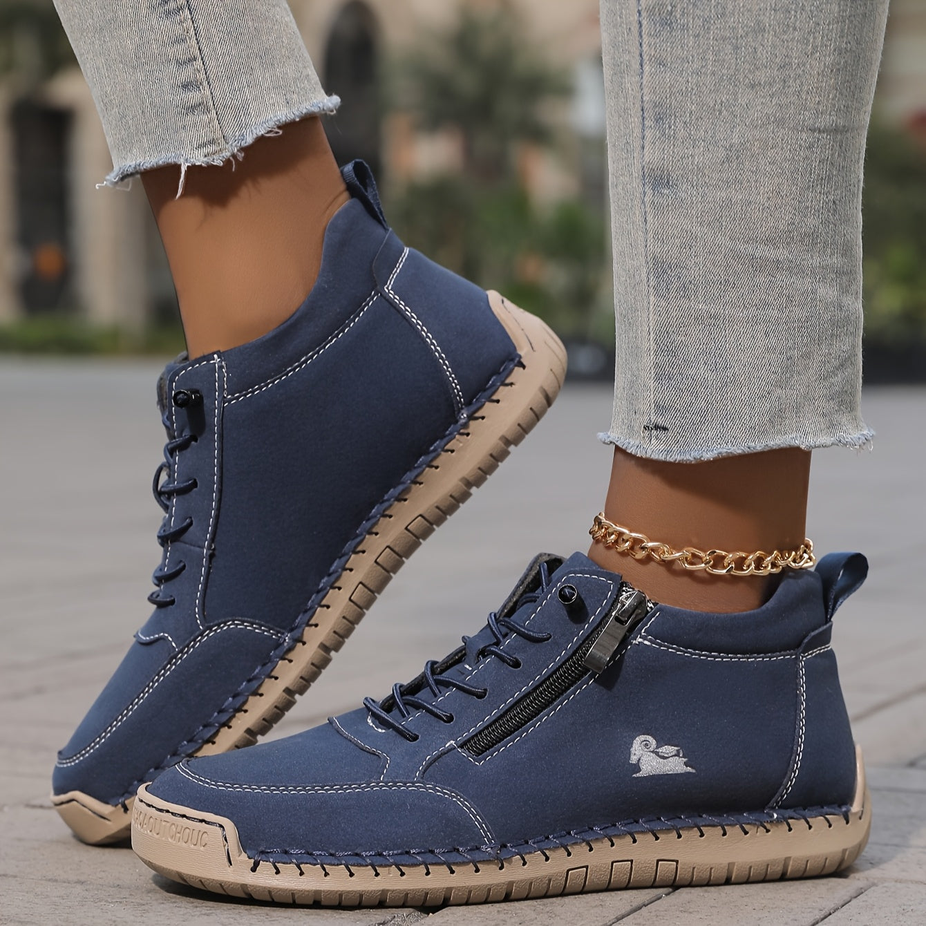 Halbschuhe Damen | Bequeme Schuhe mit Reißverschluss und Schnürung