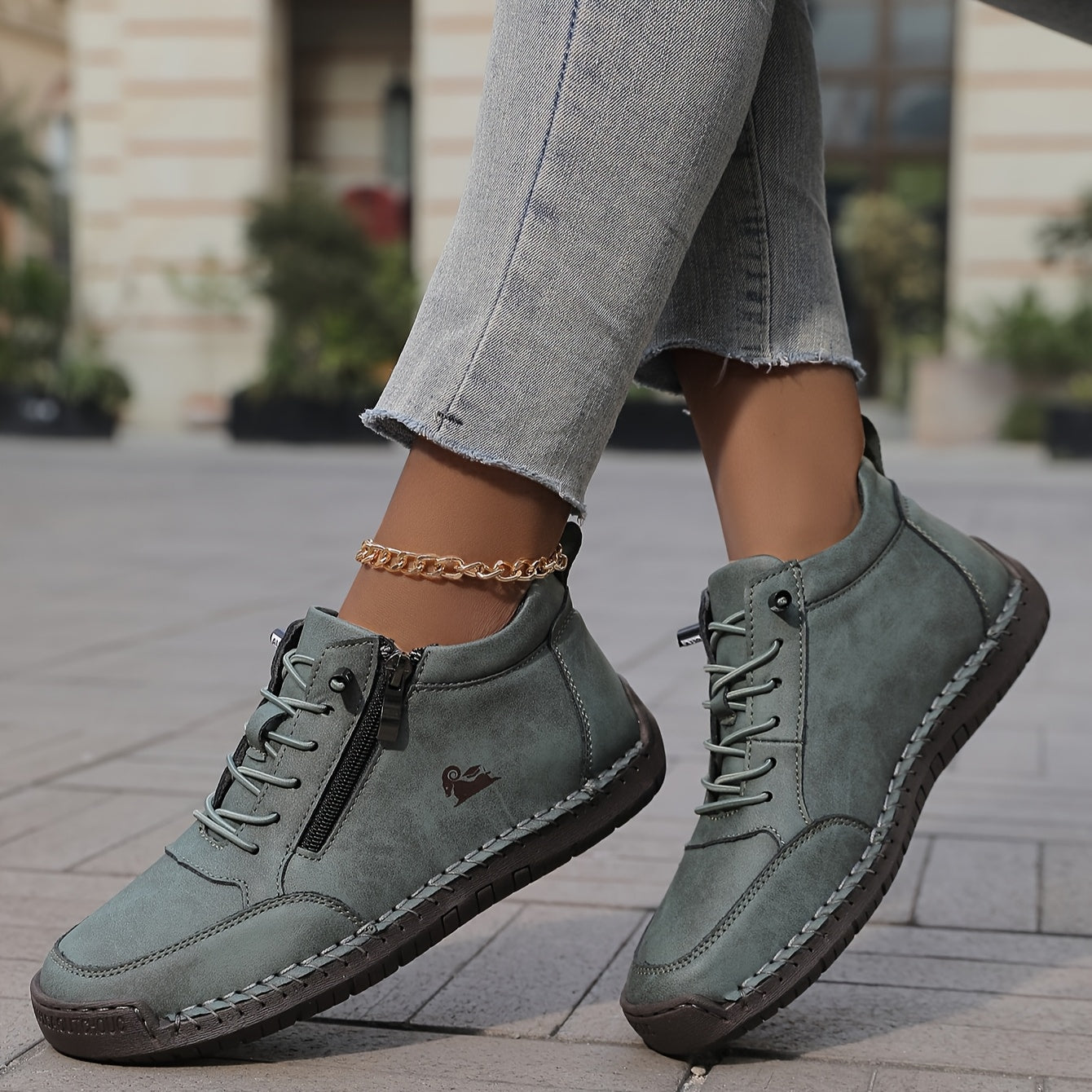 Halbschuhe Damen | Bequeme Schuhe mit Reißverschluss und Schnürung