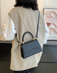 Handtasche Damen Kroko Optik | Kleine Schultertasche mit Griff